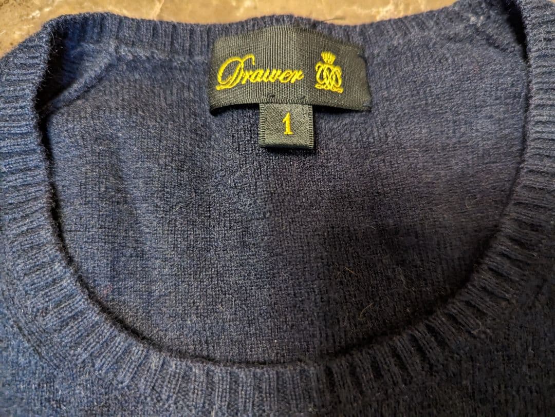 大人気神崎恵ドゥロワーDrawerニット パフスリーブカシミヤネイビー2サイズ