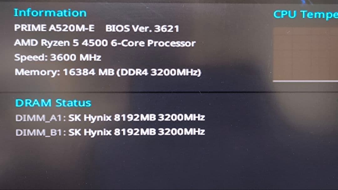【動作確認済】PC自作セット Ryzen 5 4500/メモリ16G/AK400