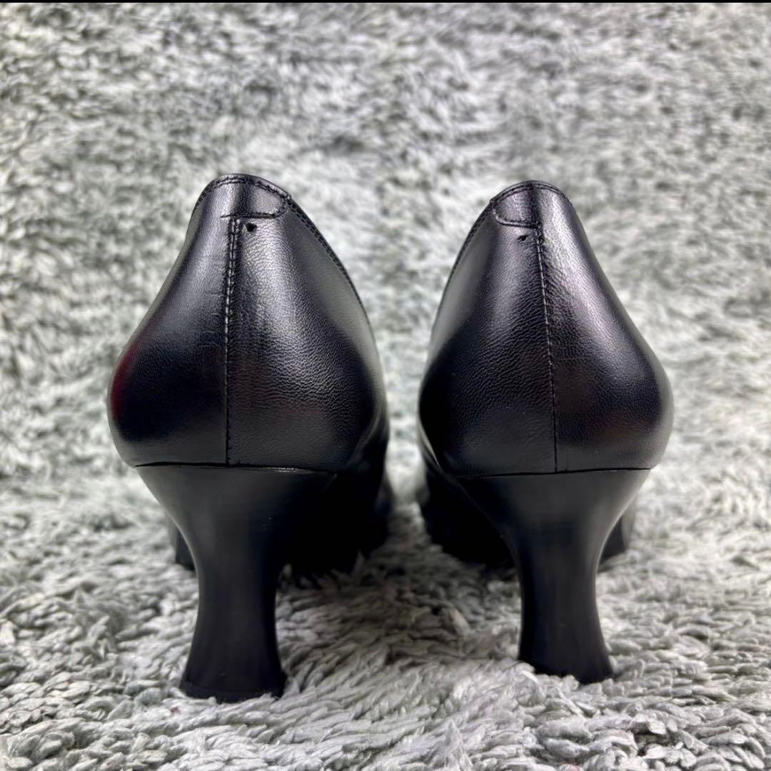 未使用級 ワコール サクセスウォーク ブラック パンプス 24.5EE