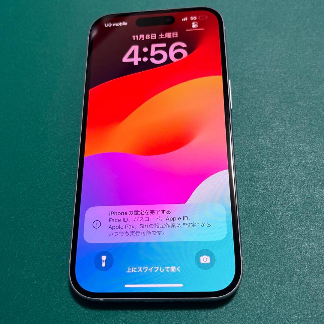 【中古】iPhone 15 ブルー 128 バッテリー100% ⑧