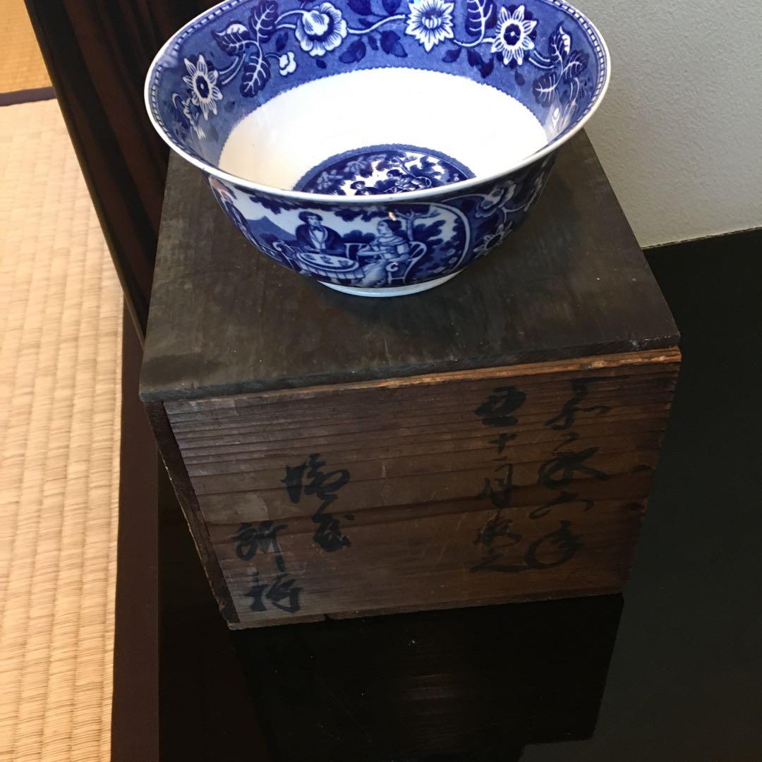 のらきんじ様リクエストブルーアンドホワイト鉢/古伊万里中皿の通販は