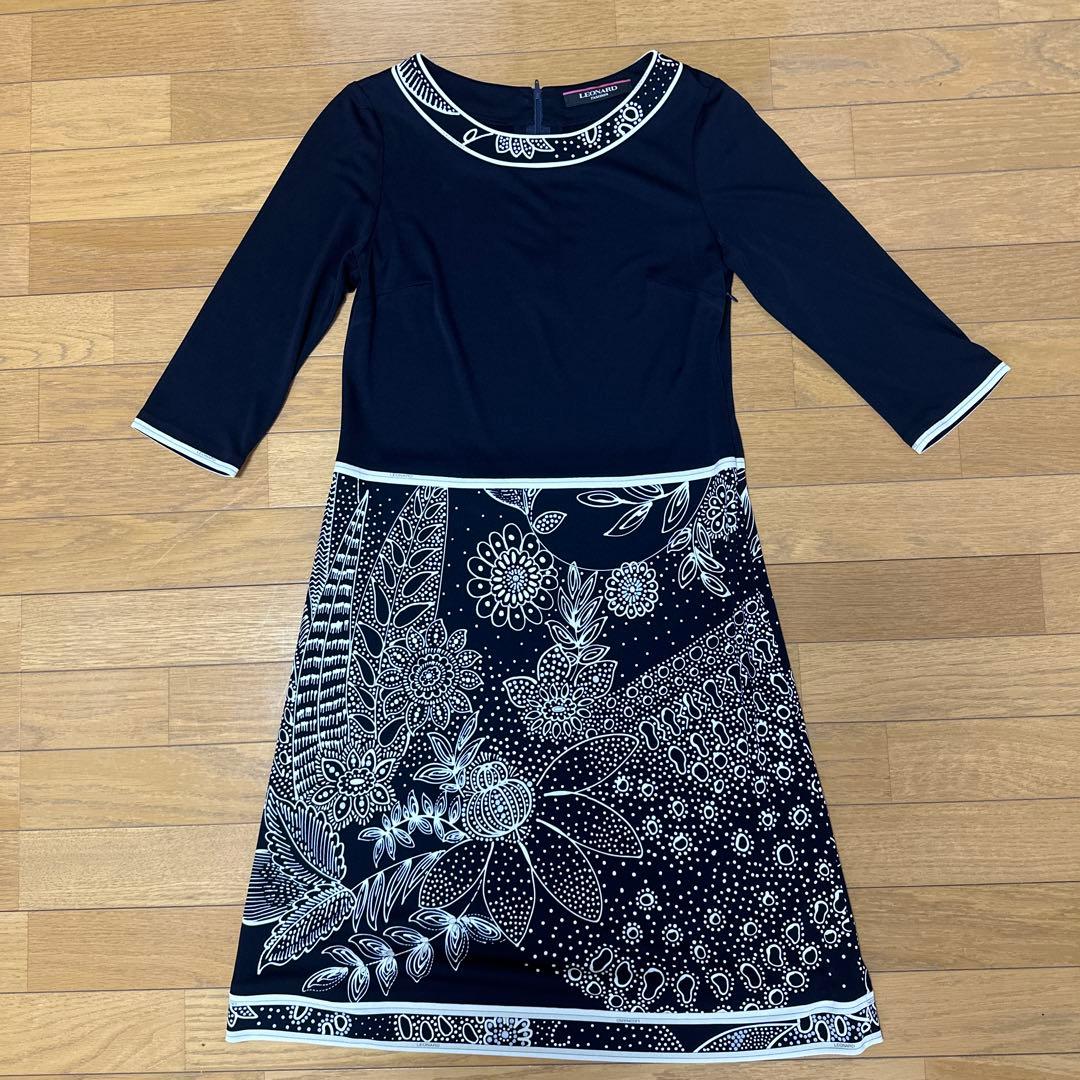 LEONARD 花柄プリント ワンピース 38サイズ - メルカリ