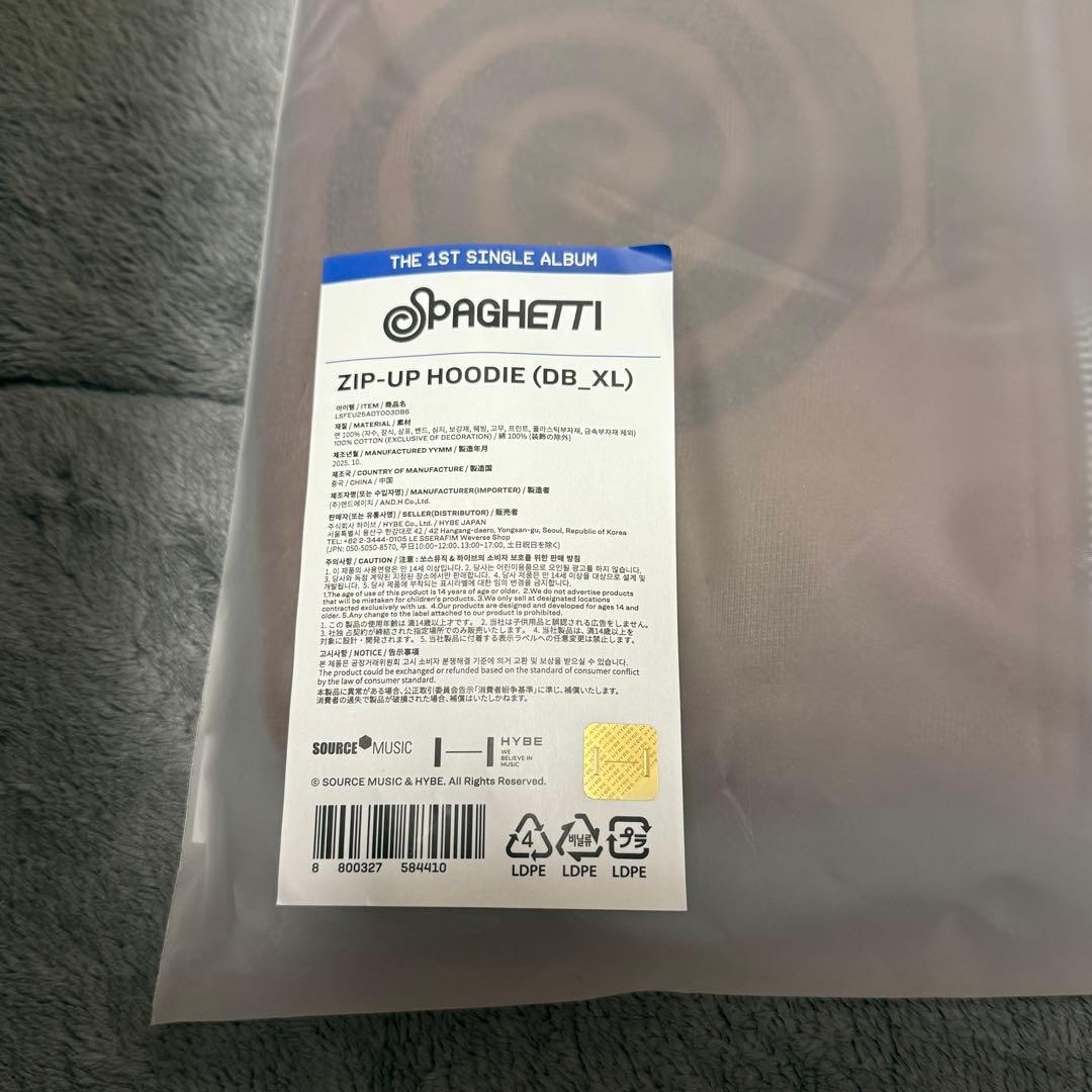 LE SSERAFIM SPAGHETTI Zip-up Hoodie パーカー - メルカリ