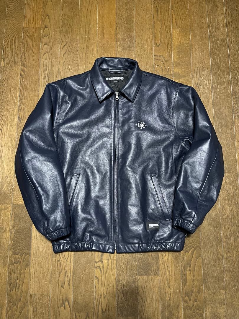 NEIGHBORHOOD LEATHER ZIP WORK JACKET - メルカリ