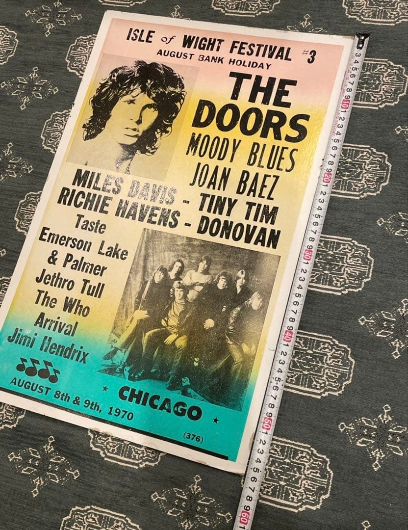 年代物フェスポスターTHEDOORSMILESDAVISJimiHendrix - メルカリ