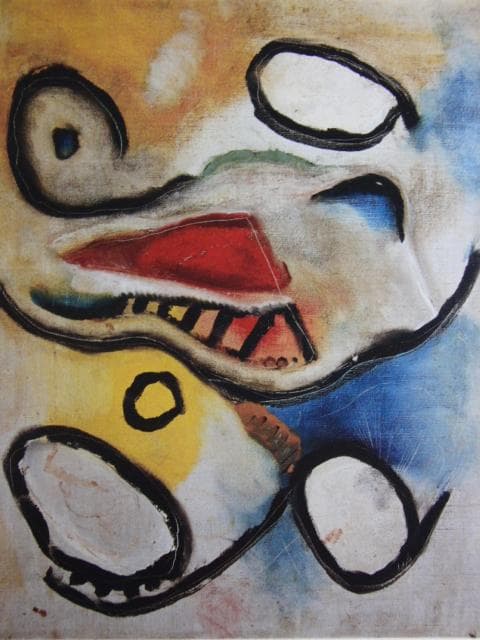 ヴォルフガング・ヴォルス、顔、希少画集画、新品高級額・額装付、状態良好