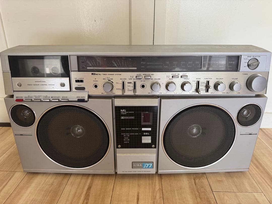Aiwa J77 ラジカセ シルバー
