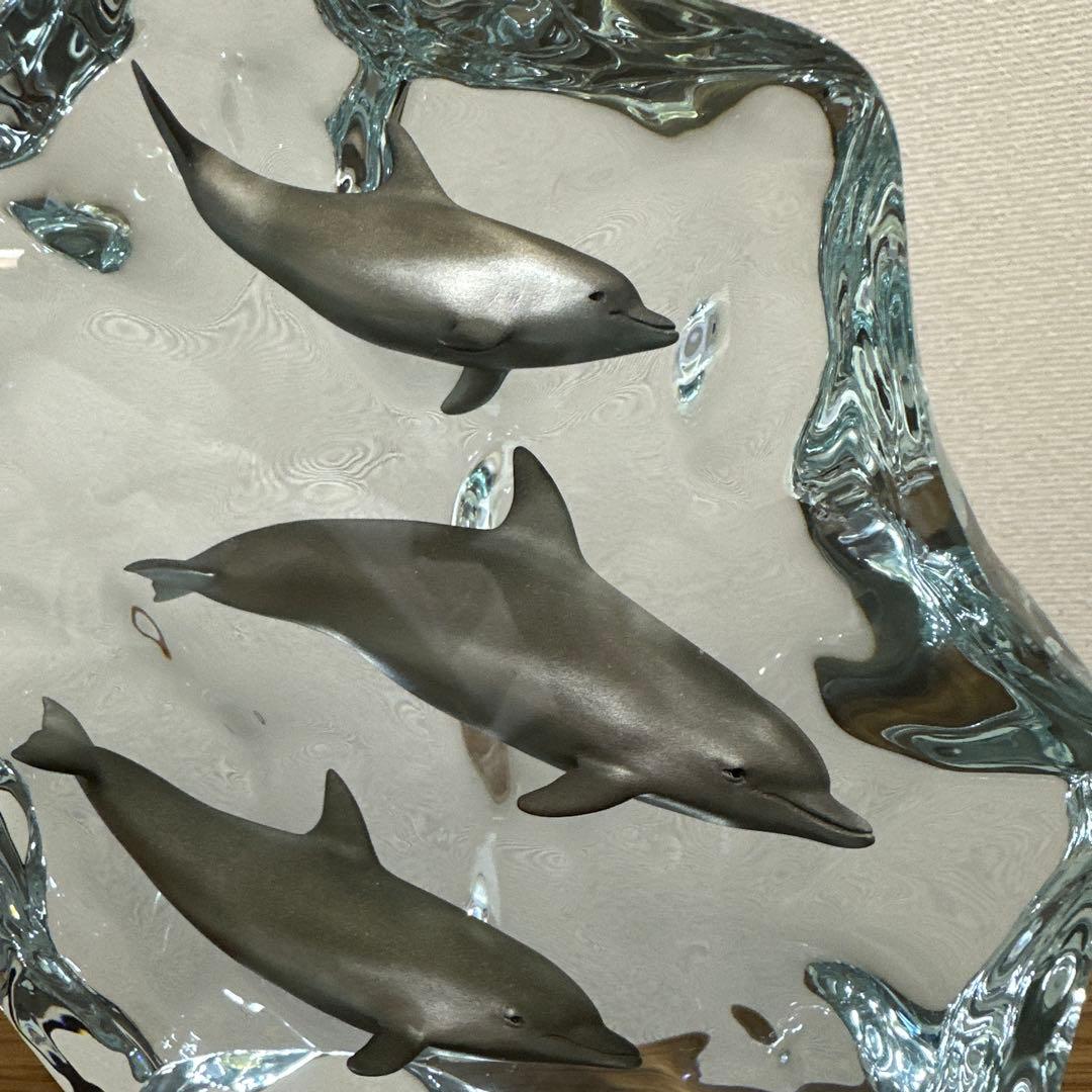 美品✨クリスチャン・リース・ラッセン イルカアクリルオブジェ彫刻