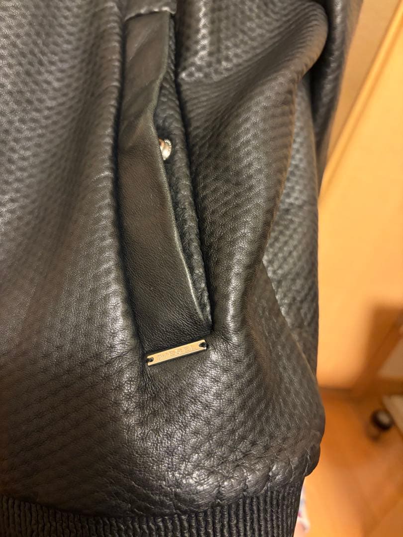 ディーゼルラムレザーパーカー サイズS ディンプル柄 - メルカリ