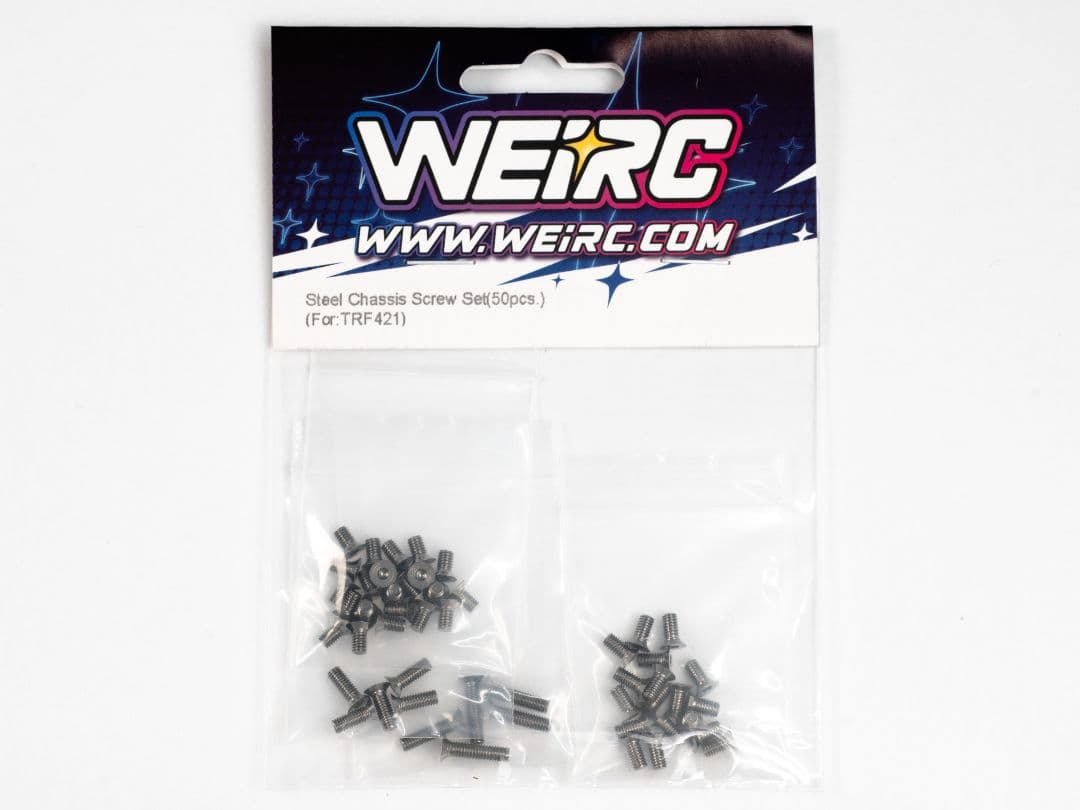WEiRC タミヤ TRF421 1.2mm スチールシャーシ+専用ビスセット