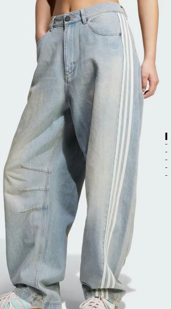 adidas アディダス レディース デニム ワイドパンツ adidas（アディダス） ジーンズ デニム デニムパンツ レディース