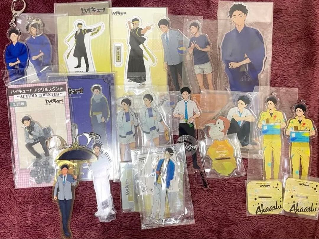 ハイキュー‼︎ 赤葦京治　アクリルスタンド　アクリルキーホルダー　まとめ売り ハイキュー!! マーブルアクリルキーホルダー（制作現場風ミニキャラ