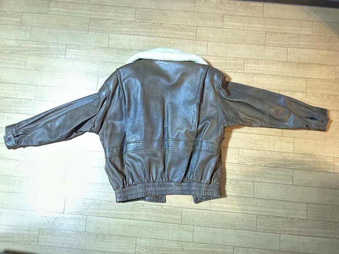 90's フライトジャケット G-1 A-2 羊革 衿ムートン L ボアライナー