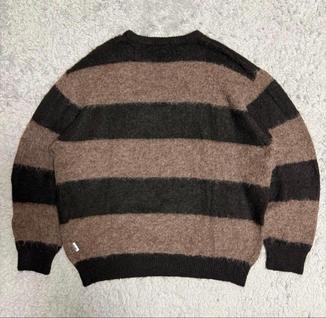 極美品 Perushu ペルーシュ MLB モヘアタッチボーダーニット パドレス