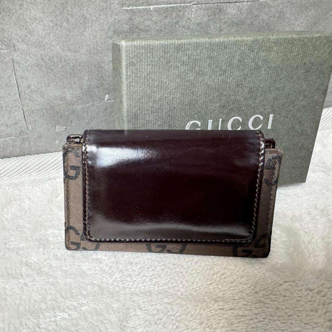 極美品☆GUCCI グッチ キーケース GGキャンバス ブラウン 箱あり