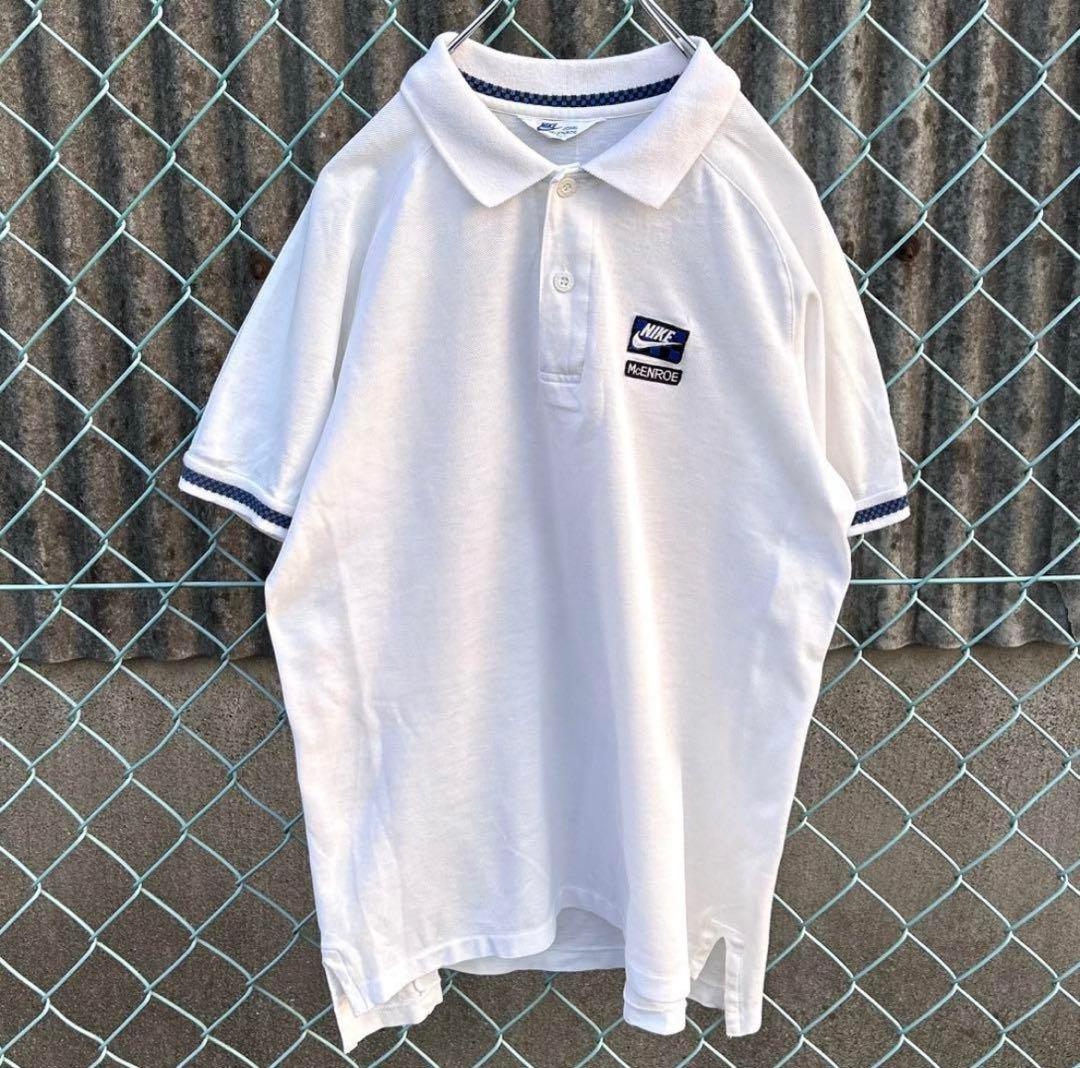 NIKE かのこポロ　McEnroe Lサイズ NIKE（ナイキ） 爆買 ポロシャツ メンズ クールビズ ゴルフ 鹿の子