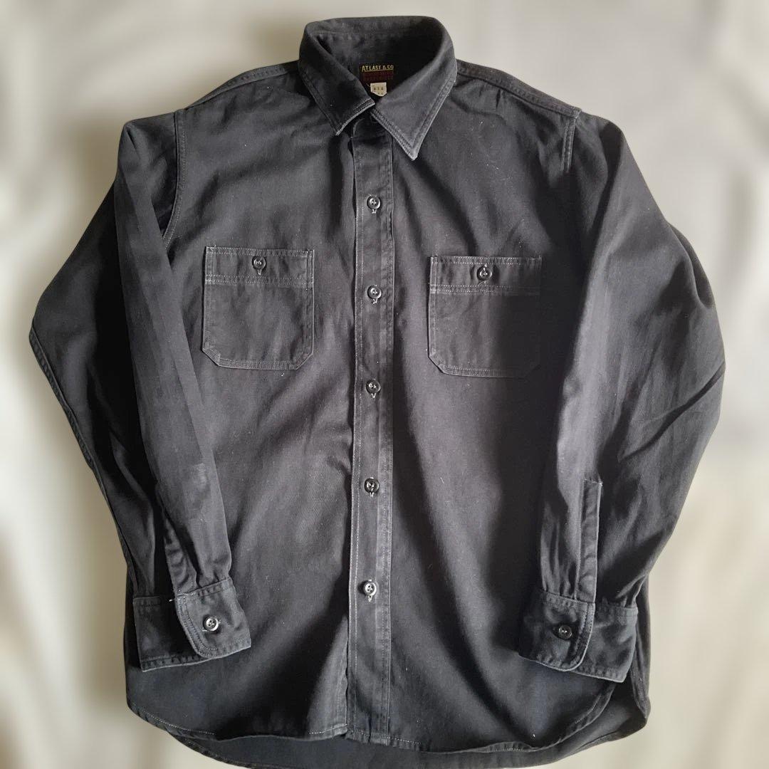 At last & co black twill shirt 15 - メルカリ