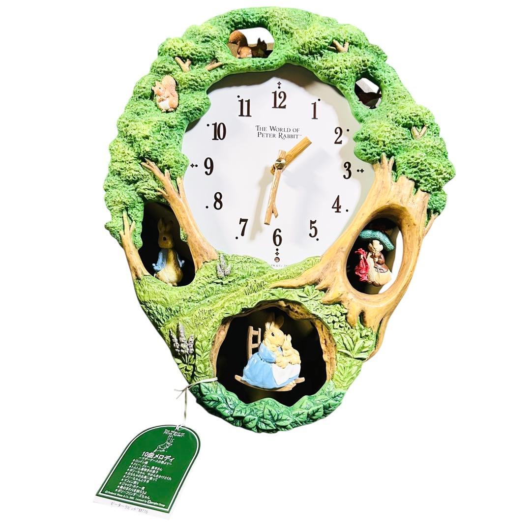 ピーターラビット メロディ掛時計 4MH776 振り子時計 からくり時計