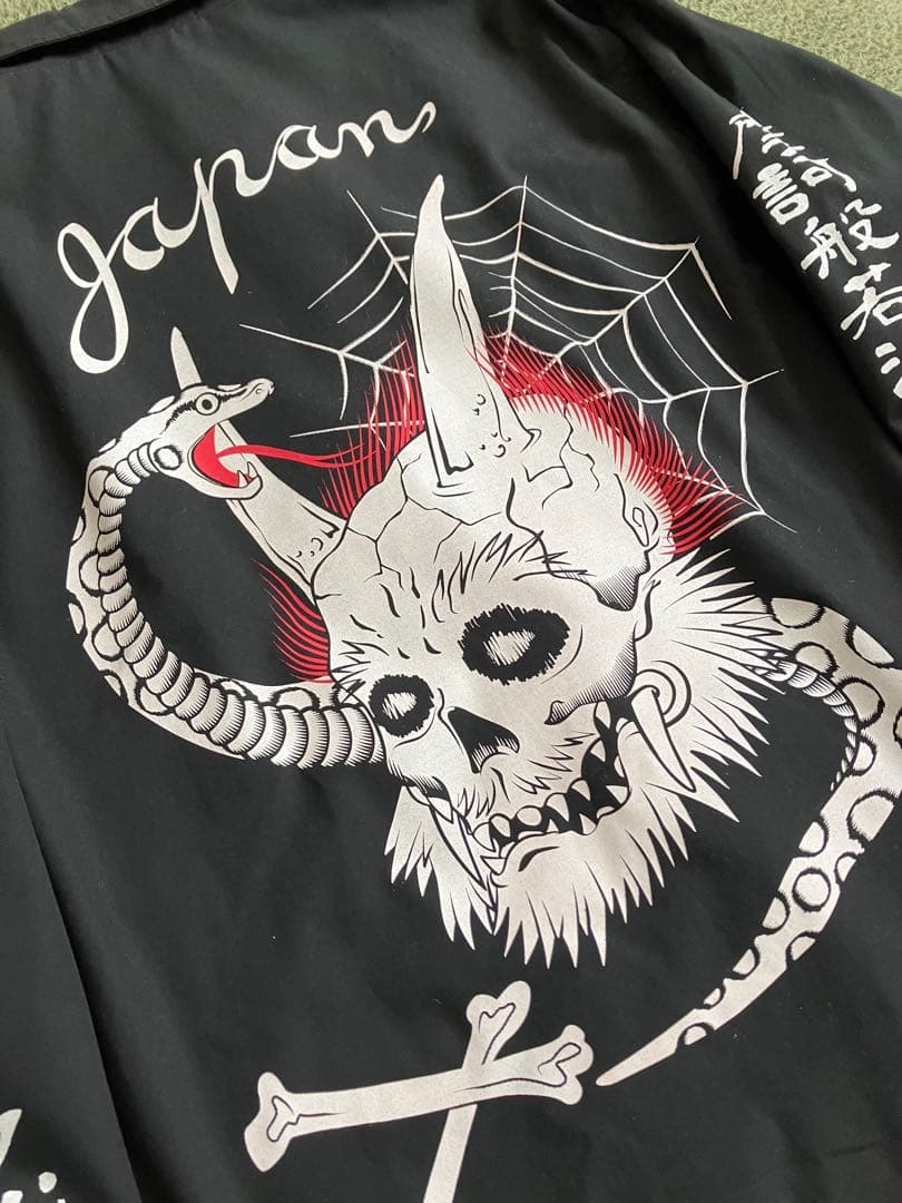 USED】ブラックミーンズコーチジャケット 般若心経 BLACKMEANS M