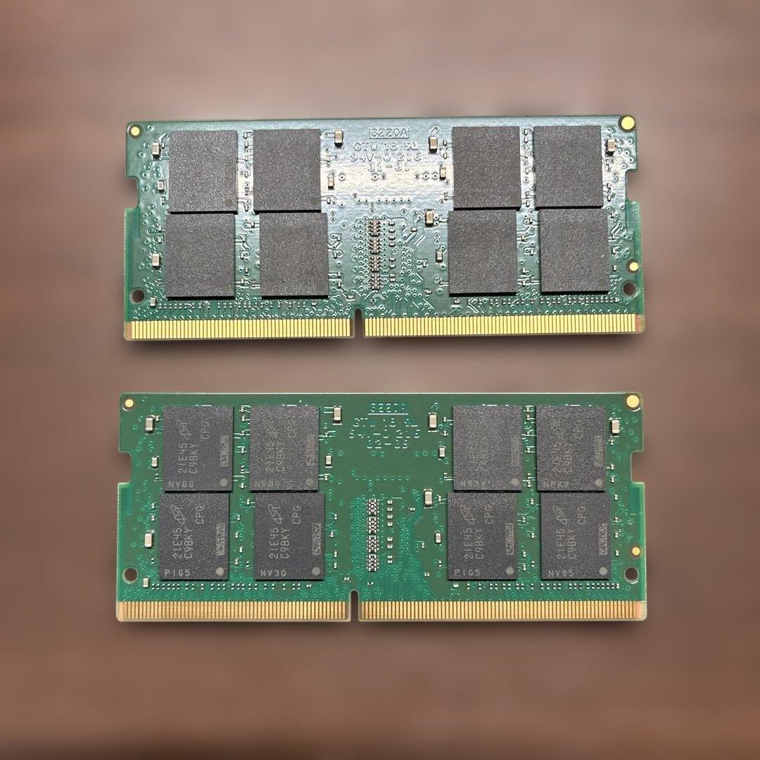 64GB(32GB×2枚) Crucial DDR4-2666 SODIMM