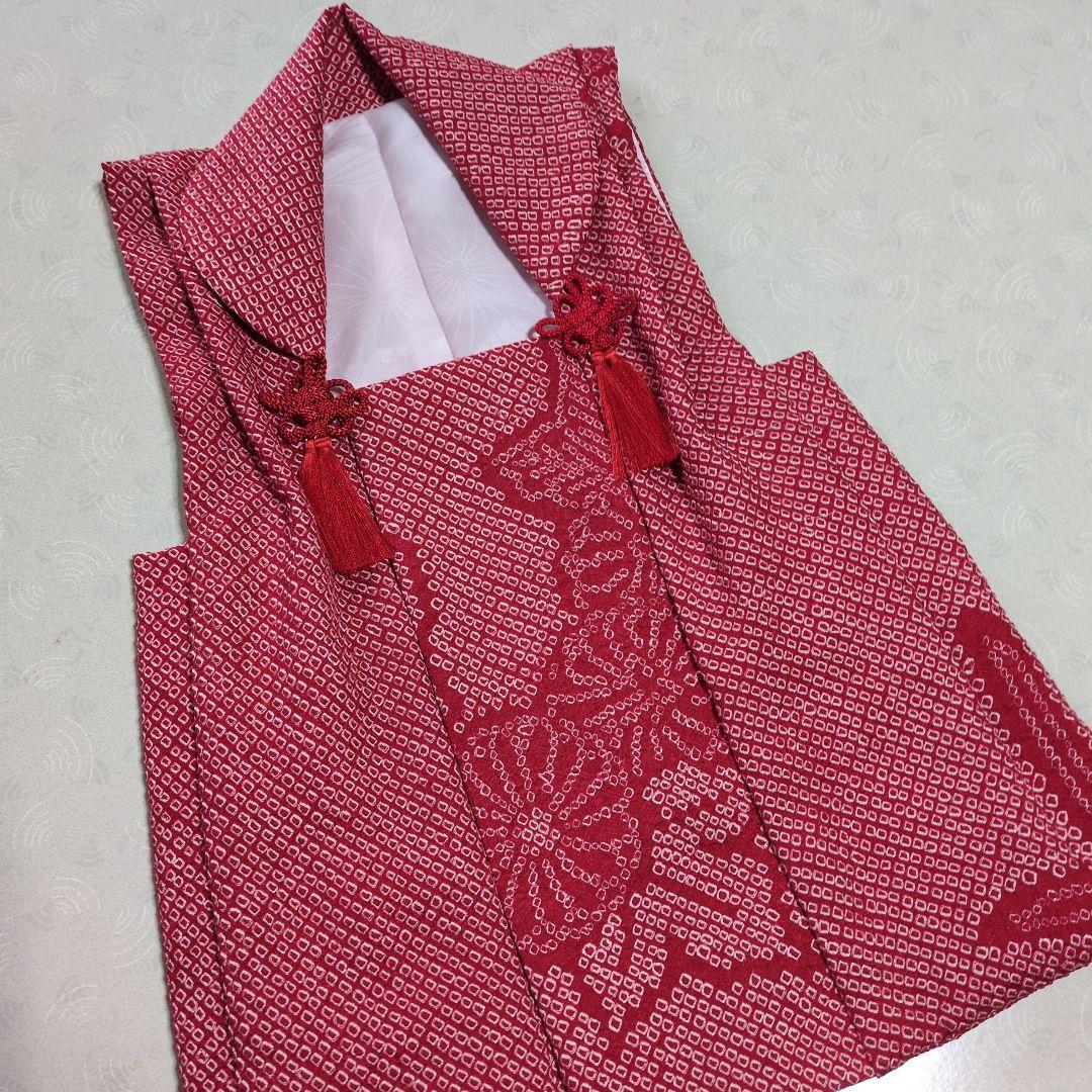 七五三３歳正絹総絞り手縫いの被布（中綿なし）赤色 楽天市場】1点のみ 七五三 753 正絹 着物 3歳 女の子 正絹被布セット