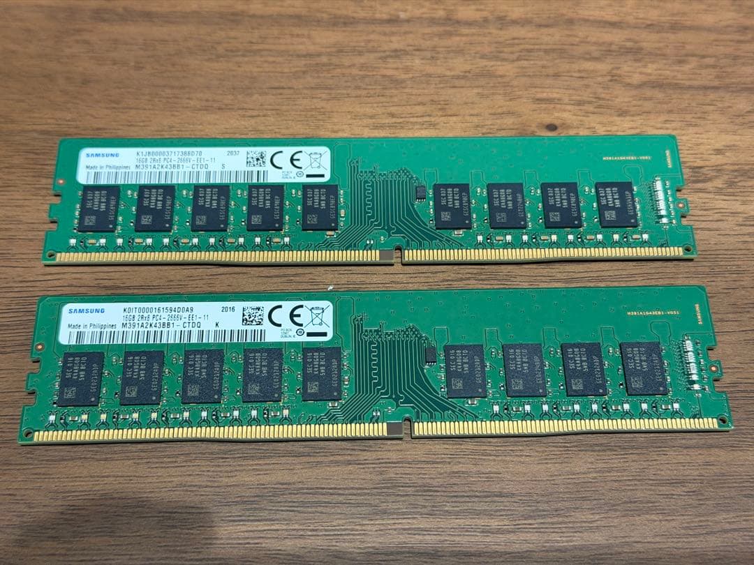 サーバー用マザーボード、Xeon CPU、DDR4 ECCメモリ32GBセット