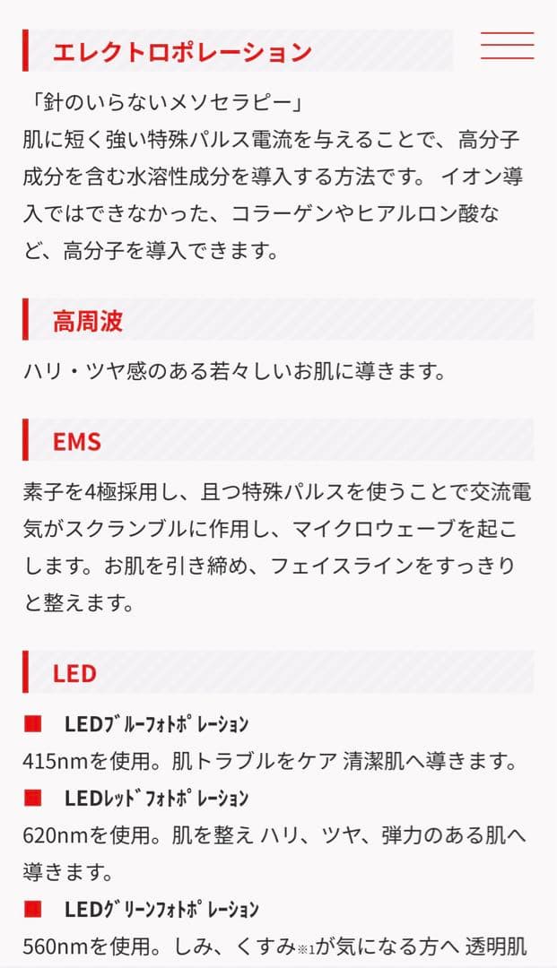プロフ必読）iCube Pro 美顔器 充電器・ポーチ付き