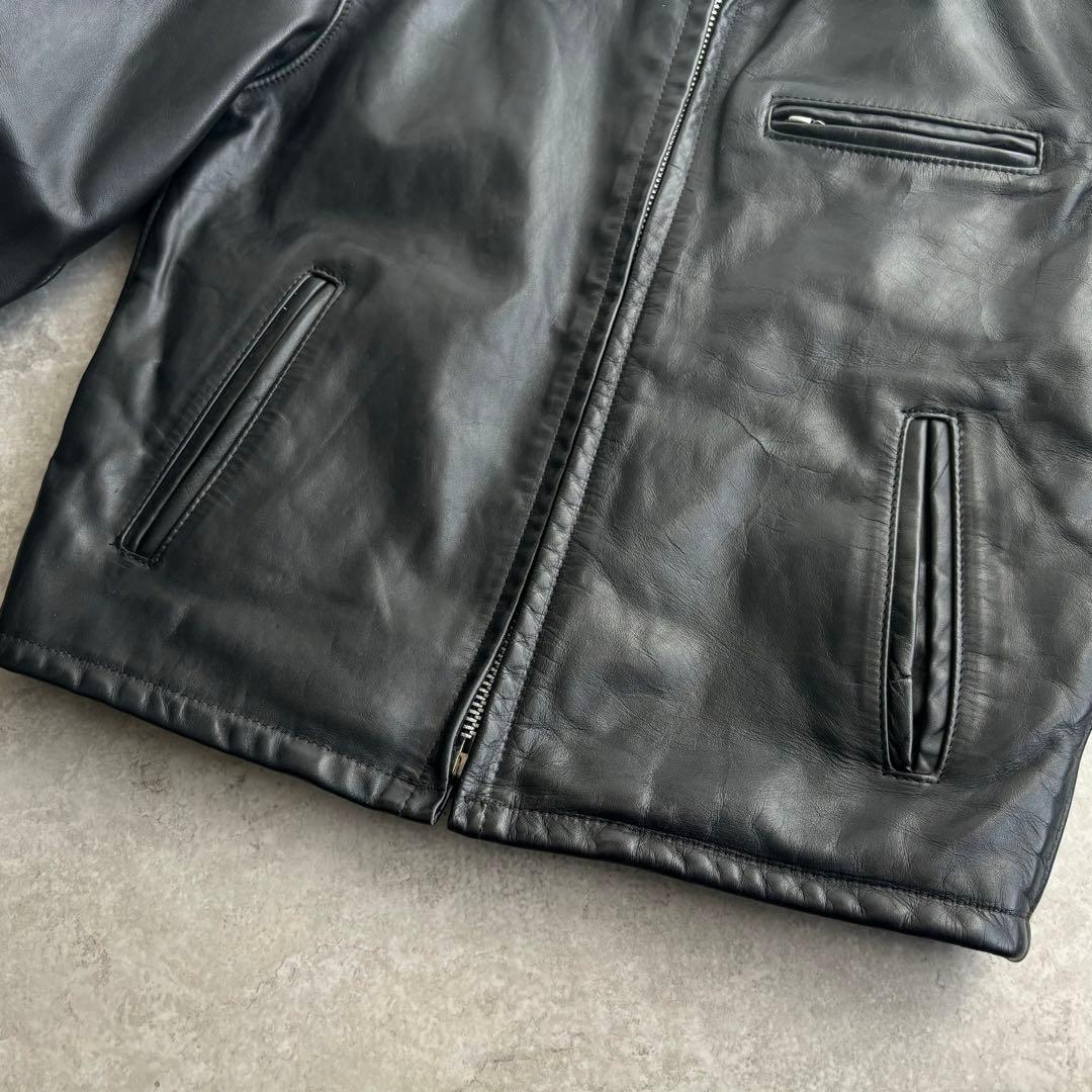 美品□Schott ショット【40】659 ライダース レザージャケット 襟付き