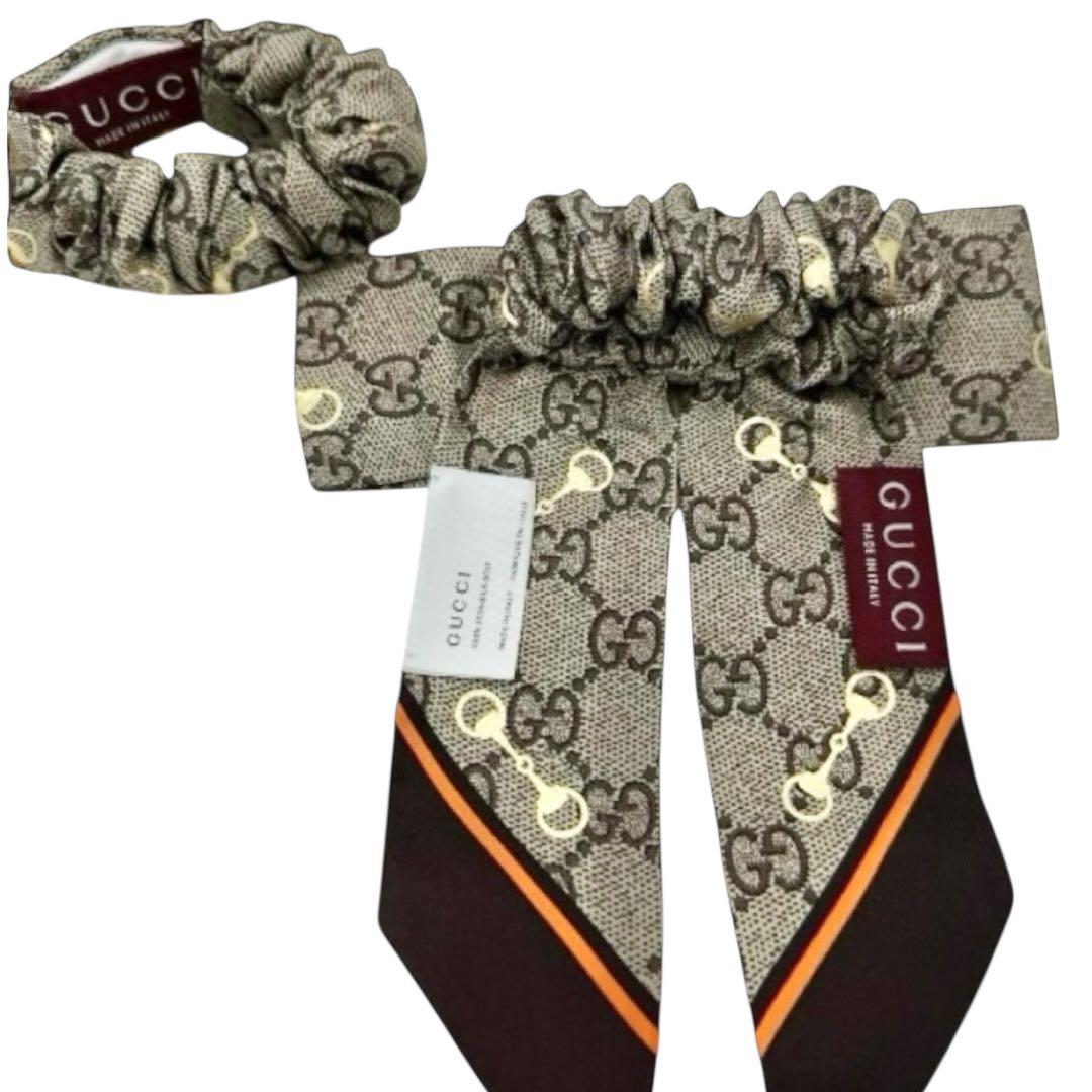 よっちさん専用』GUCCI GGパターン リボン シュシュ ホースビット