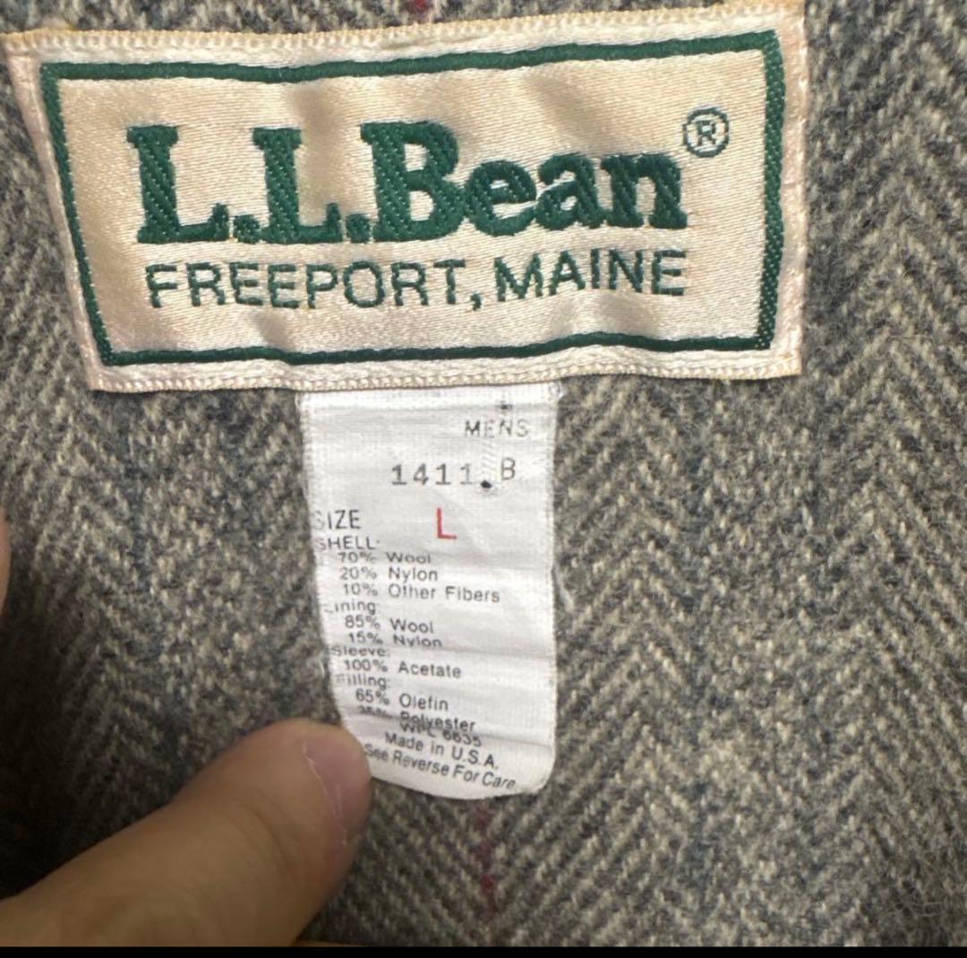 L.L.BEAN ウール　ストームコート　L ジャケット　USA グレー