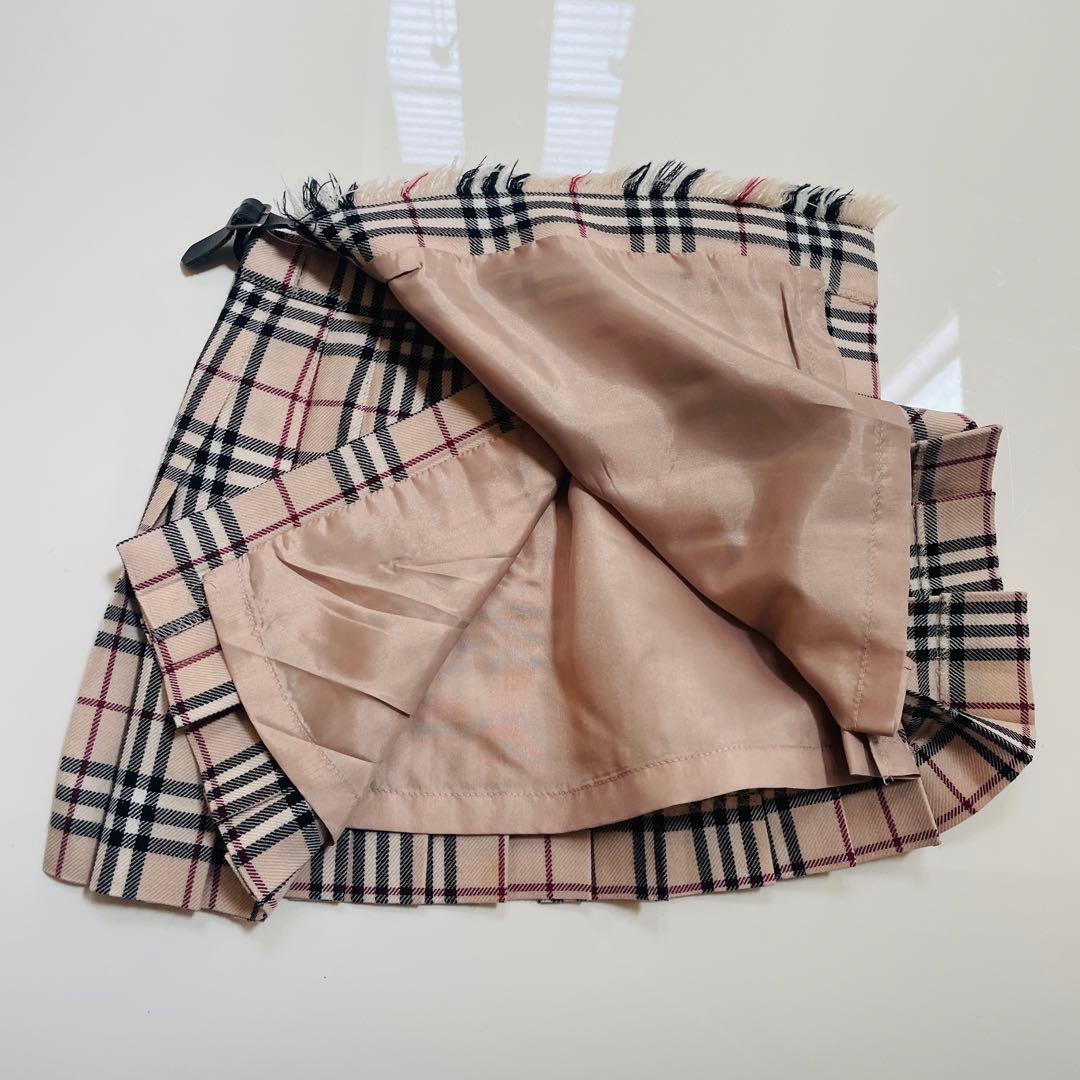 極美品 BURBERRY バーバリーノバチェック ラップスカート100cm - メルカリ