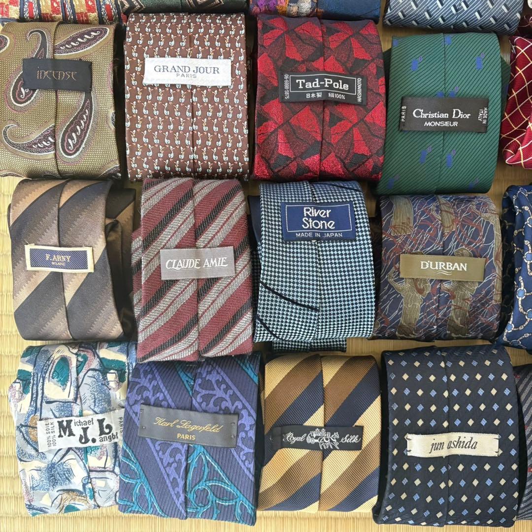 ハイブランドネクタイ 50本セット 全てシルク エルメス ディオール