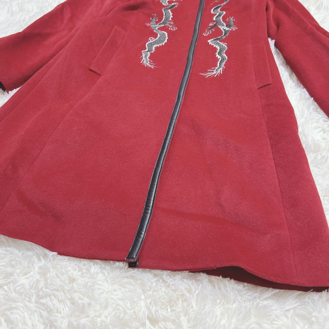 ヴィヴィアンタム コート 龍 ドラゴン 刺繍 赤 2 チャイナ 中国