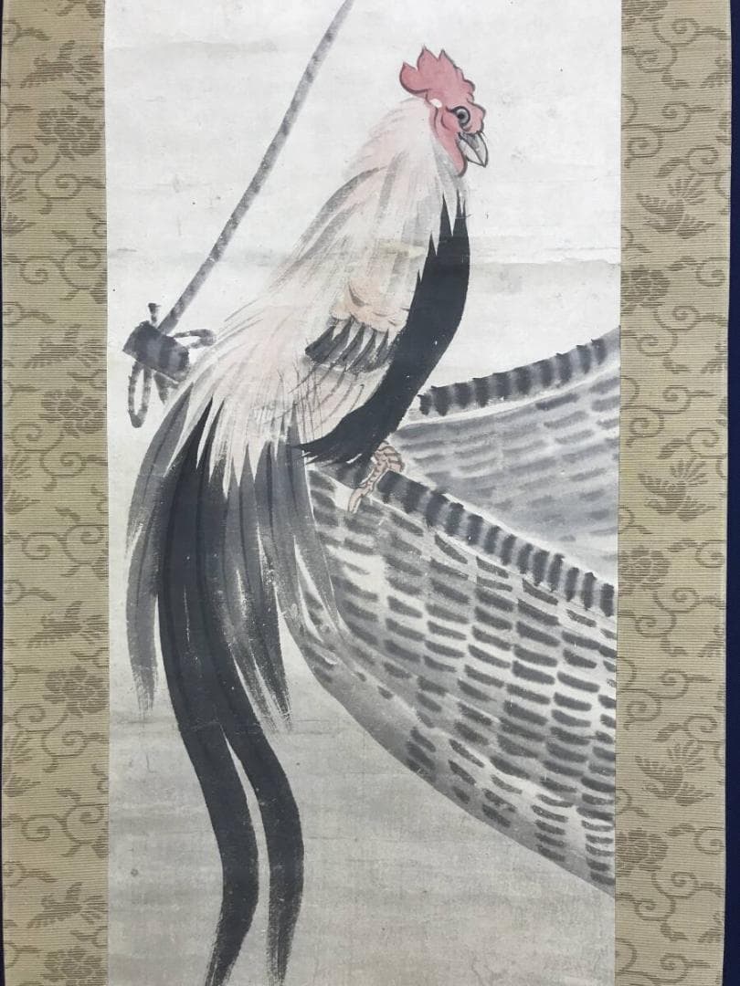 模写/松村呉春/鶏図/トリ図/花鳥図/掛軸☆宝船☆AH-764 - メルカリ