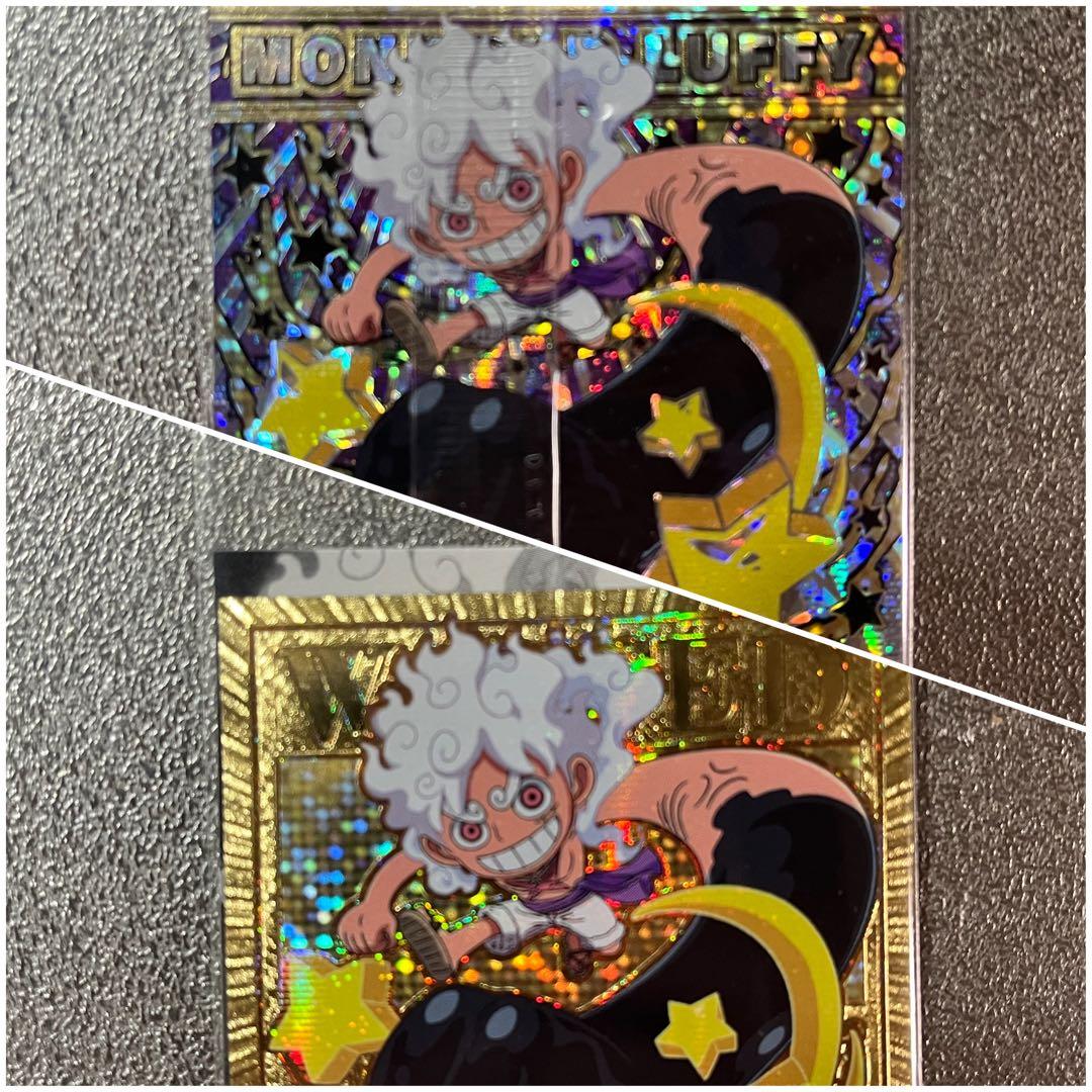 ワンピースウエハースLOG12 ゴールドパラレル USGR ニカ ルフィ 表裏