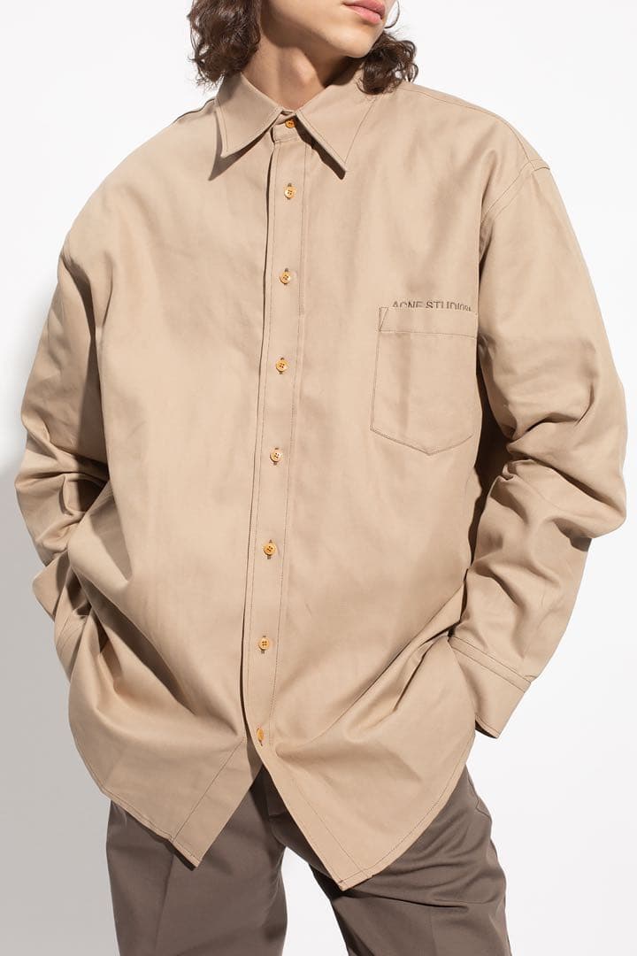 Acne Studios ベージュ シャツ 美品 - メルカリ