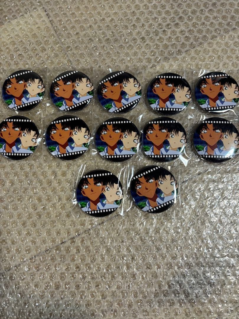 名探偵コナン コナンムービー展 平次和葉缶バッジセット 名探偵コナン 服部平次 遠山和葉 デフォルメ 場面 コナン展 缶バッジ