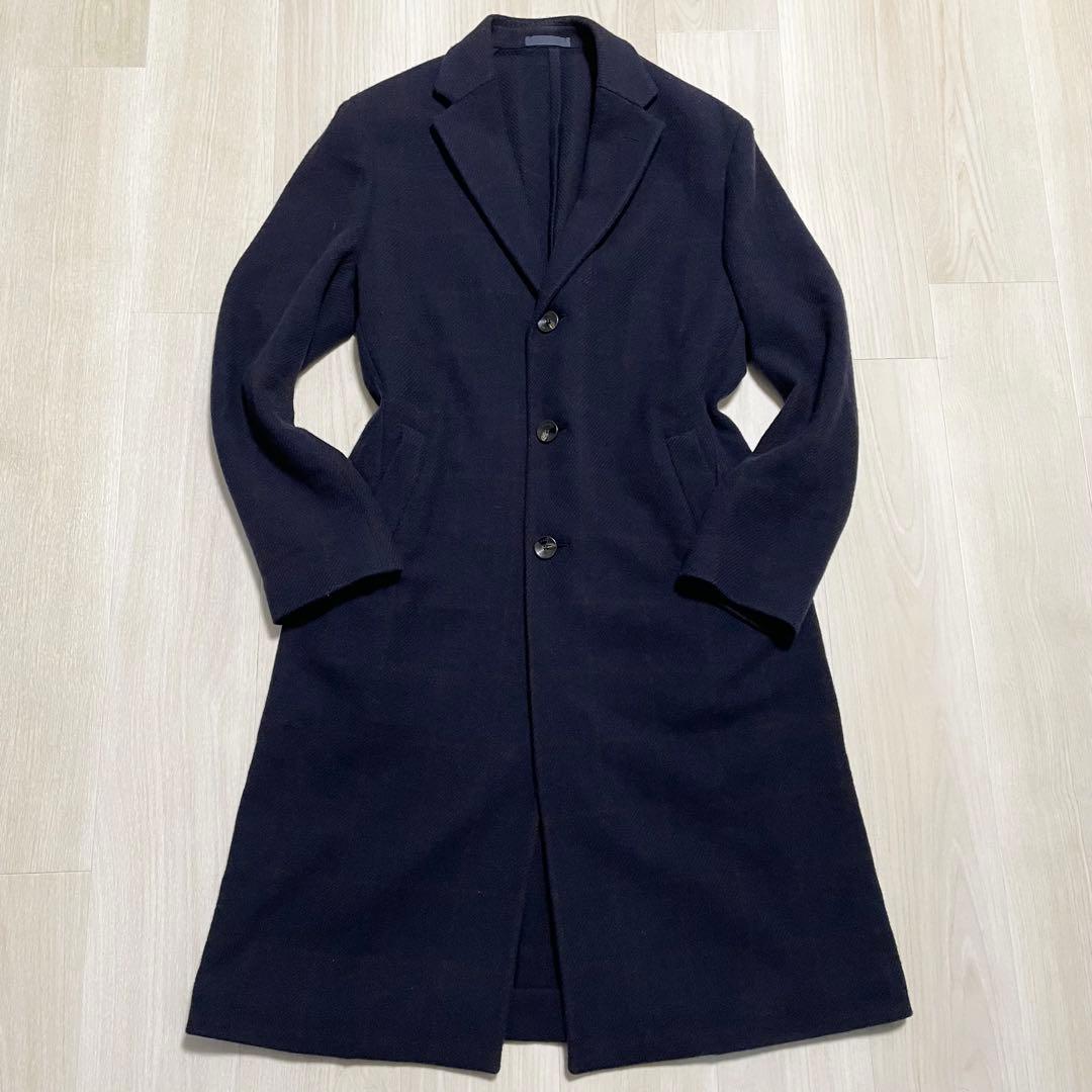 CARUSO【バタフライ 美品】チェスターコート Lサイズ位 ビジネス