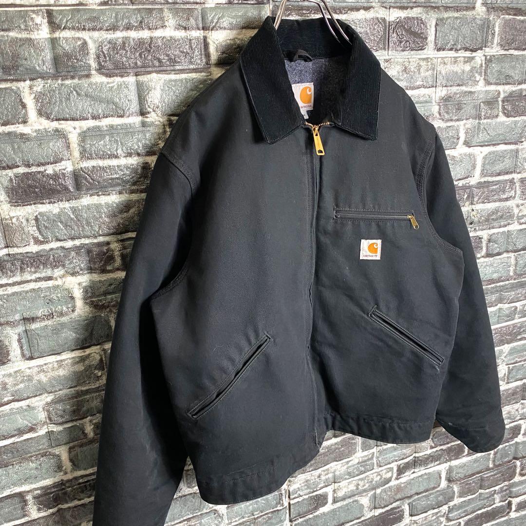 美品】カーハート☆デトロイトジャケット USA製 ブラック 黒 短丈 hu1