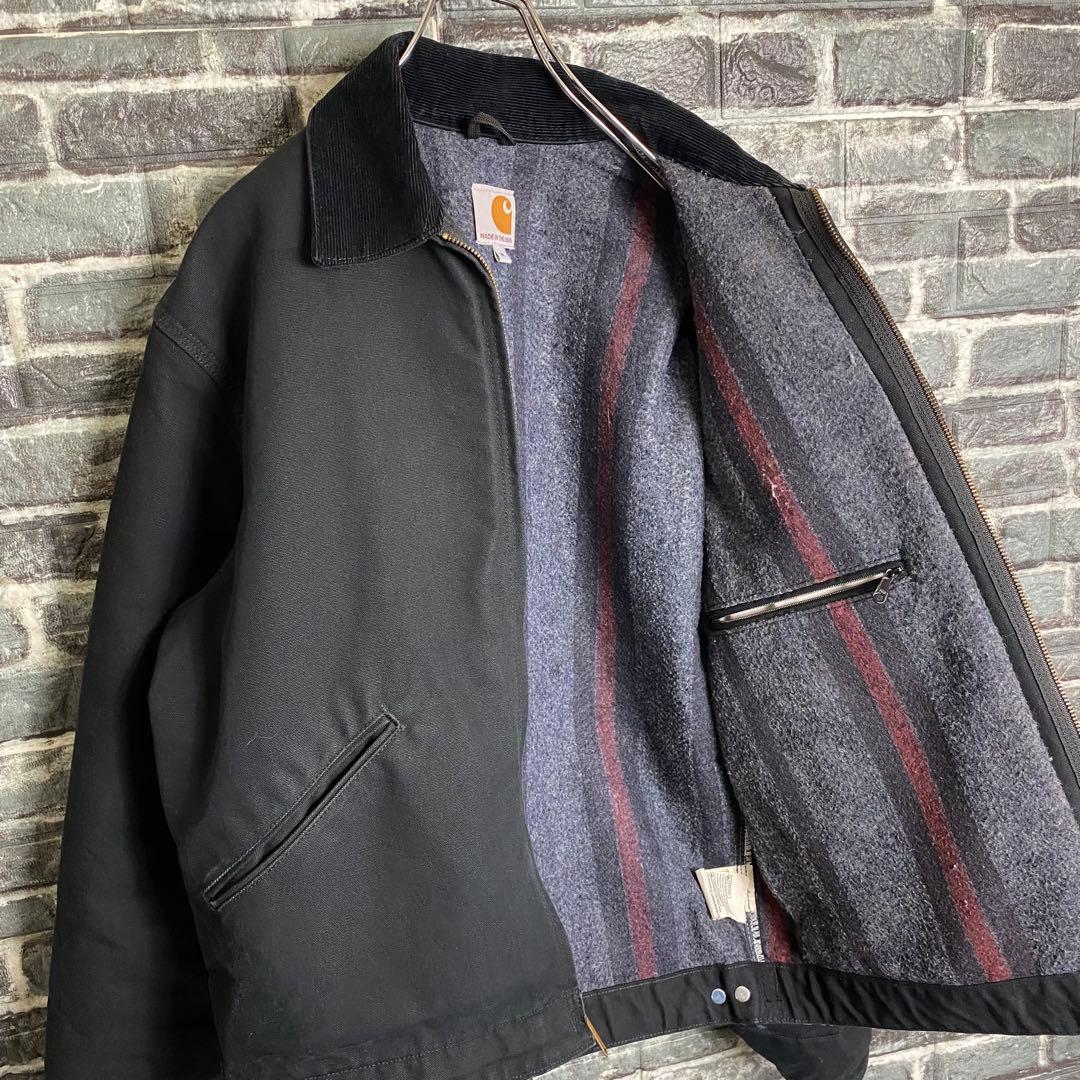 美品】カーハート☆デトロイトジャケット USA製 ブラック 黒 短丈 hu1