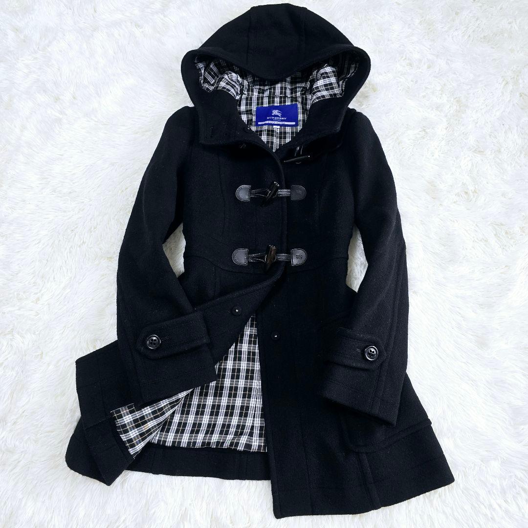 BURBERRY ブルーレーベル ダッフルコート ノバチェック ホースロゴ