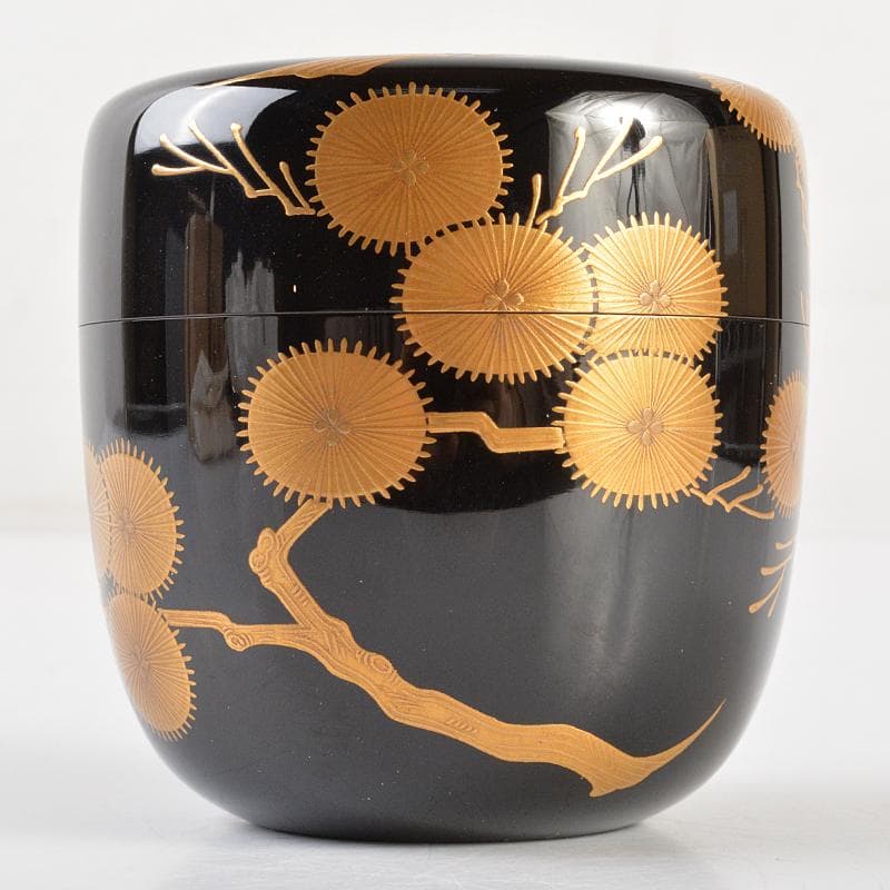 茶道具 平安表正(伊藤表正)作 中棗 共布 堀内宗完(兼中斎) D R7240