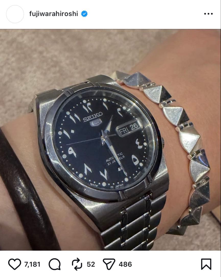 SEIKO 5 アラビック文字盤 藤原ヒロシ fragment 未使用 - メルカリ