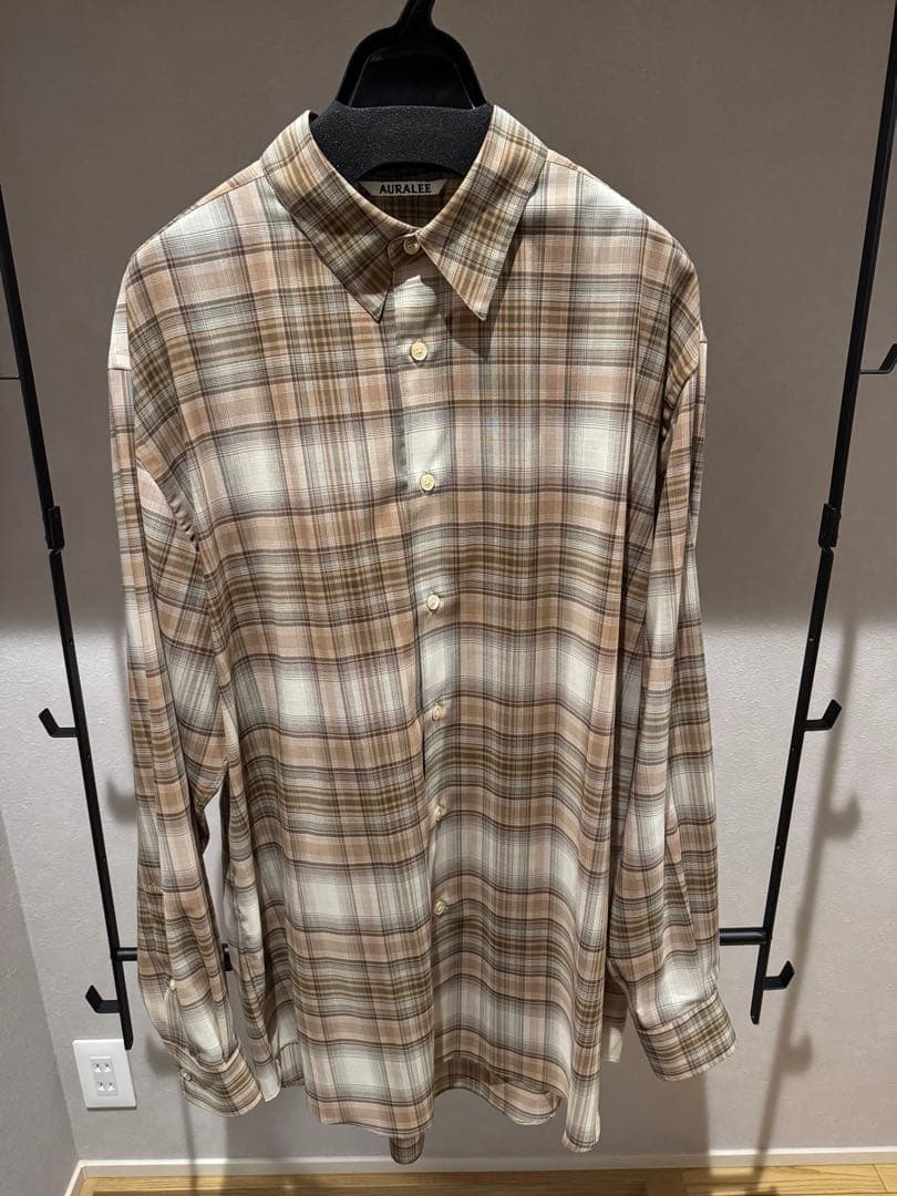 トップス auralee WOOL RECYCLED POLYESTER CLOTH AURALEE Wool Recycled Polyester Cloth Shirts | 大阪心斎橋のメンズ