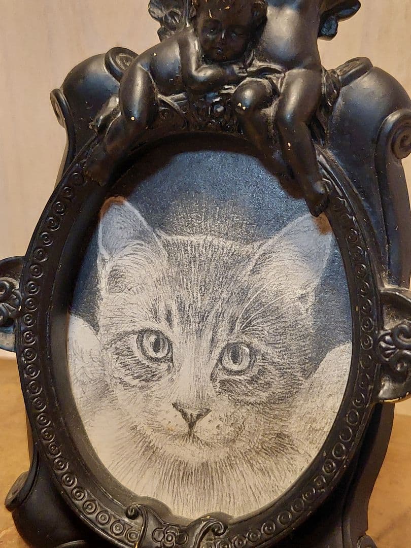 高田美苗さん作品「猫天使Ⅱ」 ご覧頂きありがとうご【絵画】