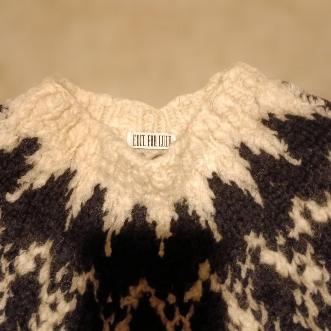 EDIT.FOR LULU ノルディック柄セーター ウールニット