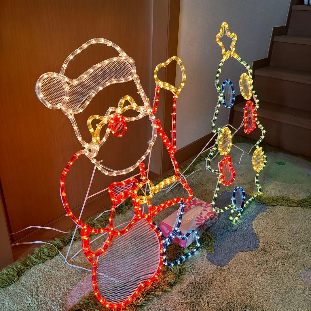 値下中 ガーデンライト サイズ大 サンタクロース ツリー