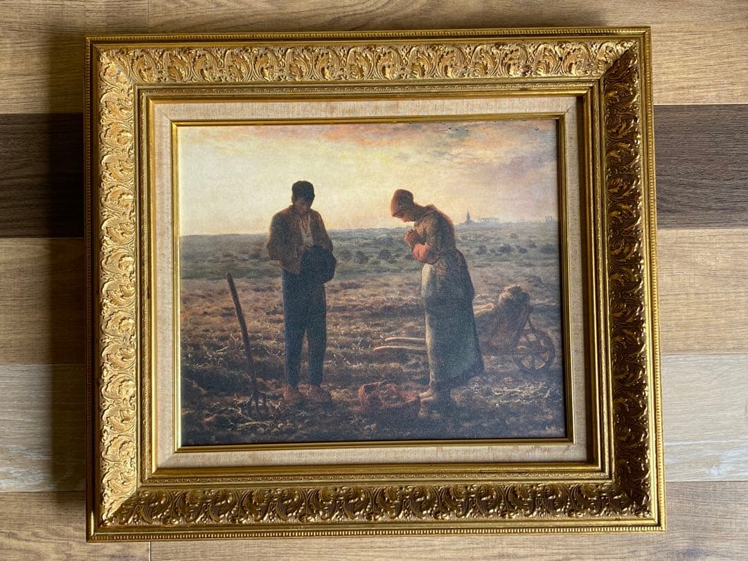 ジャン・フランソワ・ミレー　晩鐘　プリハード複製画　世界の名画プリハード 楽天市場】絵画 世界の名画 晩鐘 ジャン＝フランソワ・ミレー 額入り