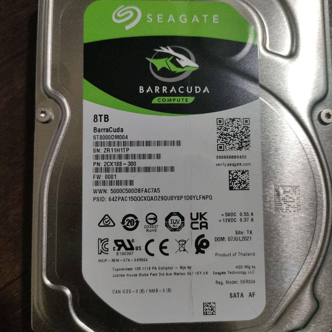 【ケース付】Seagate BARRACUDA HDD 8TB
