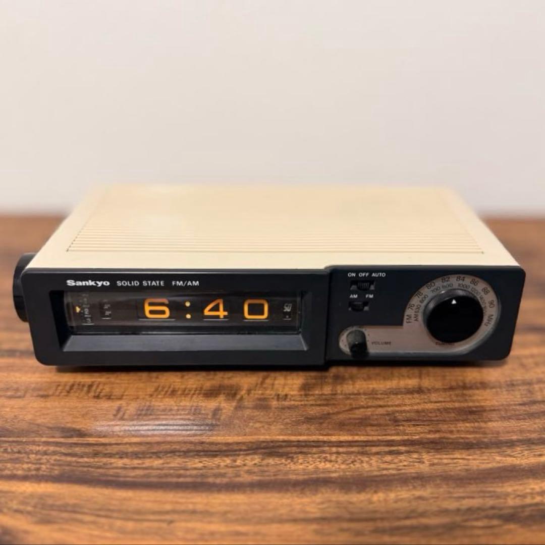 整備済み・動作正常】三協精機 ラジオ付きドラムクロック ザックスSC707